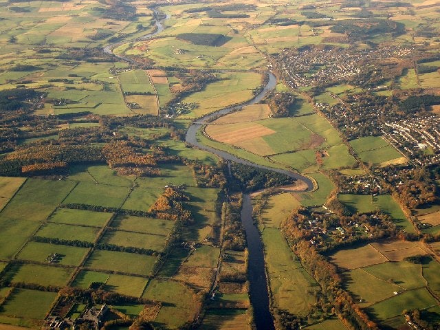 Milltimber Bridge in the centre of this picture