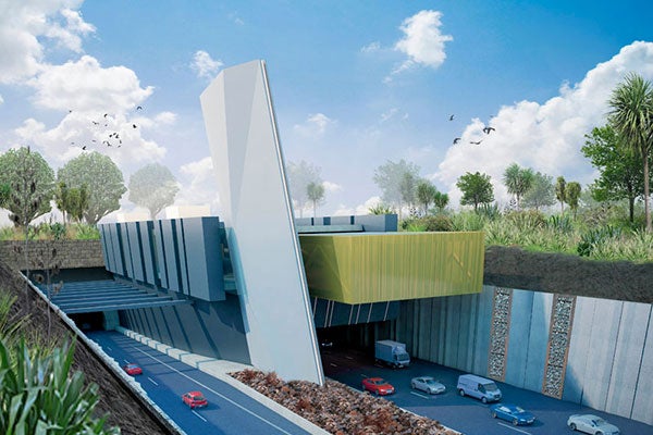 The southern tunnel portal from the Waterview Connection Project. Image courtesy of NZTA.