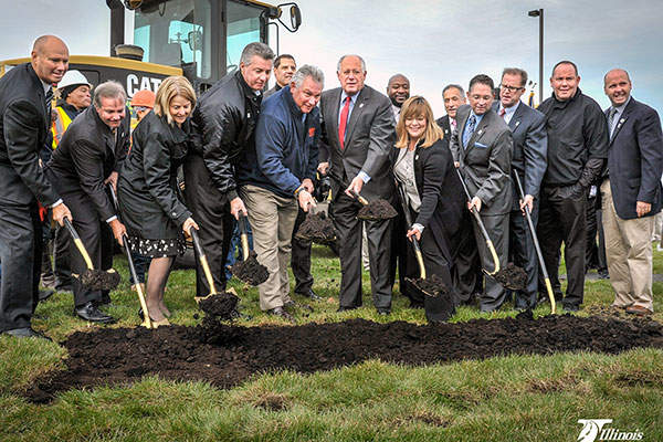 Ground-breaking of the Elgin O'Hare Western Access (EOWA) project was conducted in October 2013.