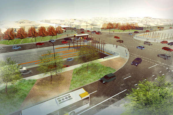 Artist’s rendering of the Torrens Road to River Torrens (T2T) upgrade project. Image courtesy of T2T Alliance.