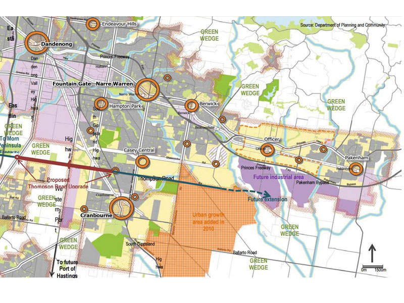 The Thompsons Road Upgrade project will upgrade the road between Dandenong-Frankston road and South Gippsland Highway. Image courtesy of VicRoads.