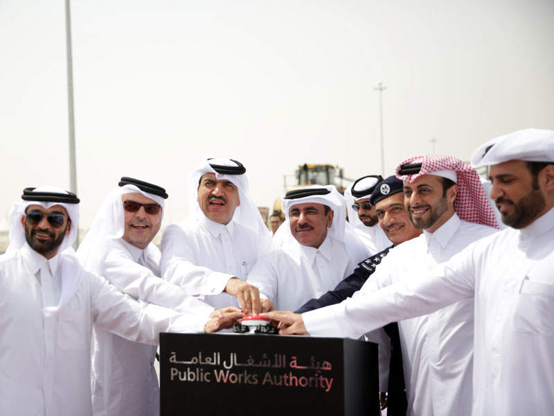 Ashghal opened the first phase of the New Orbital Highway and Truck Route project on 16 July 2017. Credit: Ashghal.