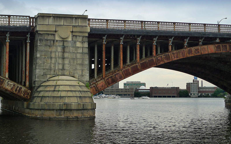 The Longfellow Bridge Rehabilitation Project is aimed at developing the structural capacity of the bridge. Credit: Dancing Lemur.