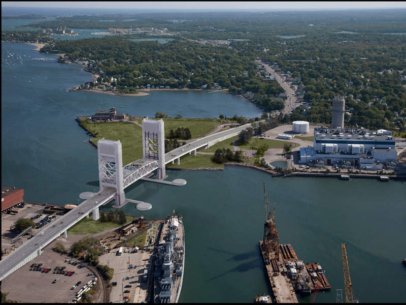 The bridge connects the towns of Weymouth and Quincy in the Boston Metropolitan area. Credit: Commonwealth of Massachusetts.