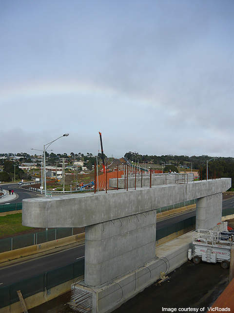 Construction of Section 4A at Princes HighwayAnglesea Road.
