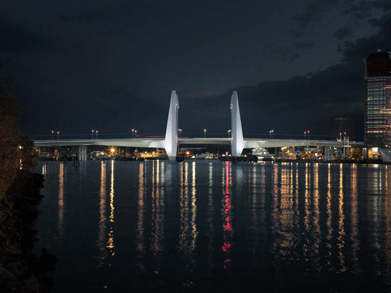 The design of the new bridge is perceived as an Arpeggio. Credit: Mattias Henningsson-Jönsson.
