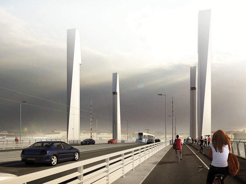 Hisingsbron bridge will be wide enough to accommodate different traffic types including cycles. Credit: Mattias Henningsson-Jönsson.
