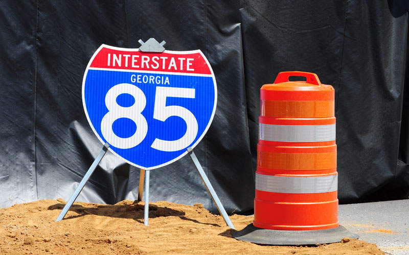 Construction on the expansion project is expected to be completed by mid-2018. Credit: Georgia Department of Transportation.
