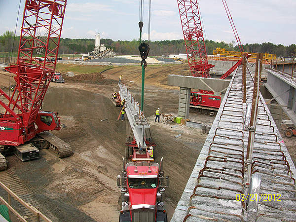 The Triangle Expressway project was completed in December 2012. Image courtesy of N.C. Department of Transportation.