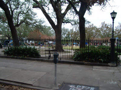 A parking meter on a street in New Orleans prior to the change over to Stelio Pay and Display system.