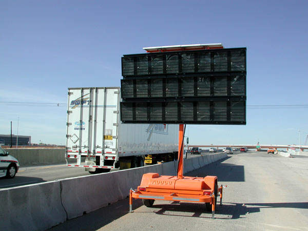 Portable variable message signs can be placed whenever the need arises for signage but no fixed message sign is installed.