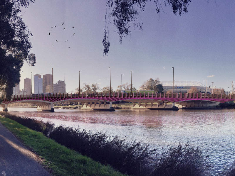 The Swan Street Bridge upgrade project was undertaken by VicRoads. Image courtesy of VicRoads.